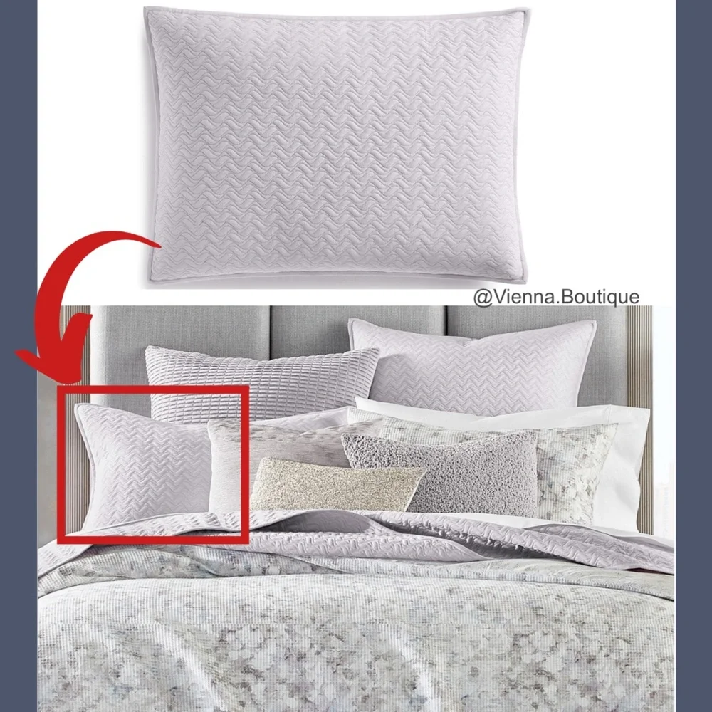NIB Hotel Collection Impressions Quilted (1) King Sham Pillow‎ Case
